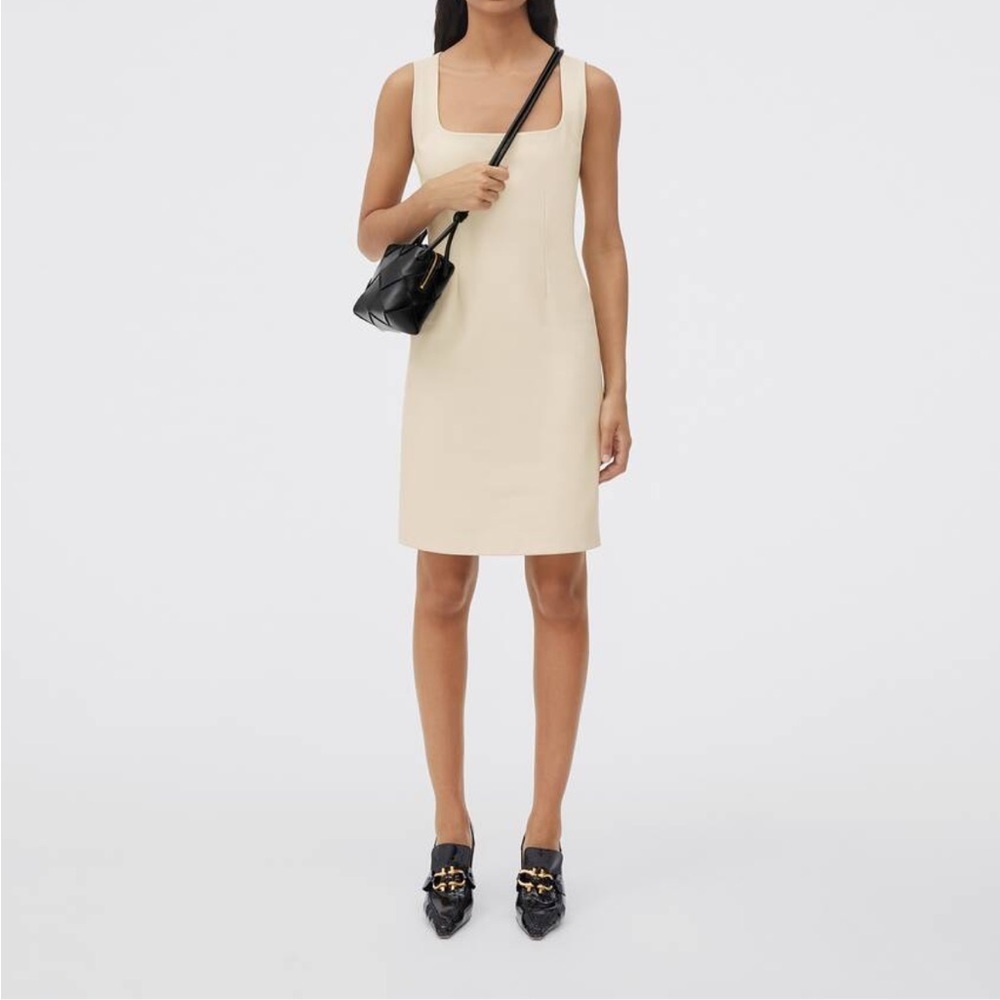 Seventy by Sergio Tegon Stone Khaki Stretch Denim Y2K Dress Size 42/ US 6